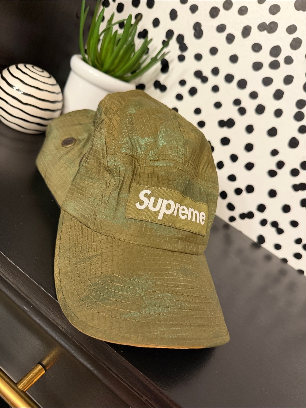 Supreme Broken Camo Camp Cap -Olive - never worn- Perfect condition